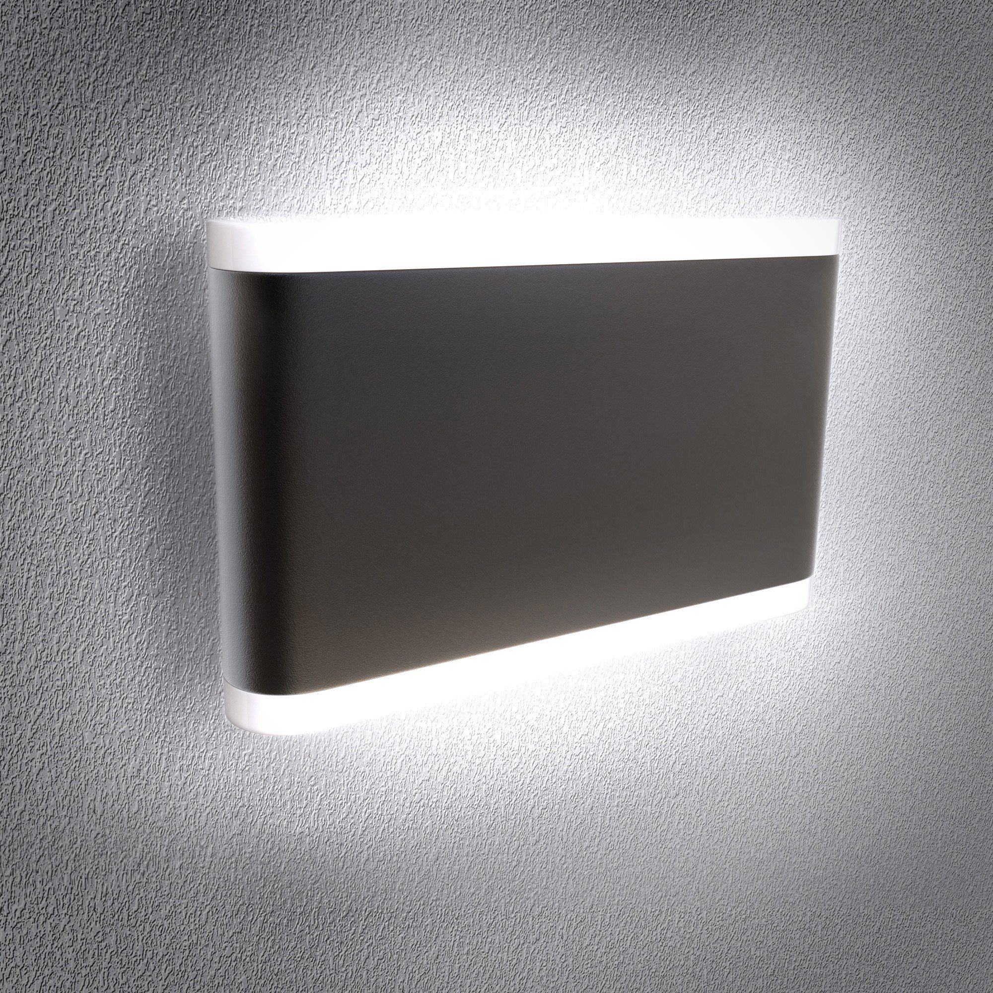 B.K.Licht LED Außen-Wandleuchte, LED fest integriert, Neutralweiß, LED  Außenleuchte IP44 Wand-Spot Fassaden-Lampe Strahler schwarz