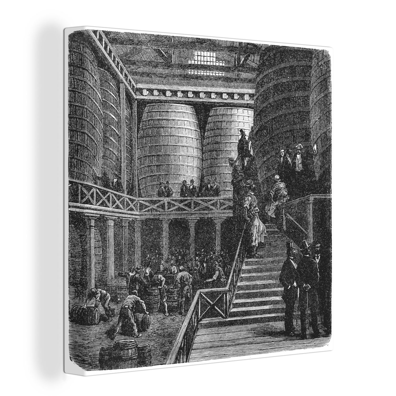 übergroß OneMillionCanvasses® Leinwandbild Illustration einer viktorianischen für Leinwand (1 Wohnzimmer Bilder Brauerei, St), Schlafzimmer