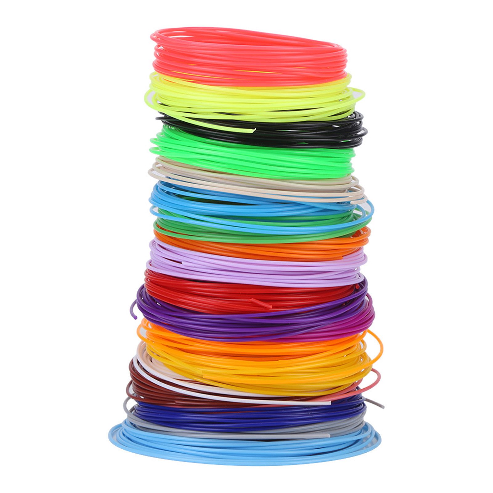 ANYSUN 3D-Drucker-Stift Filament PCL 5 Meter x 20 zufällige Farben