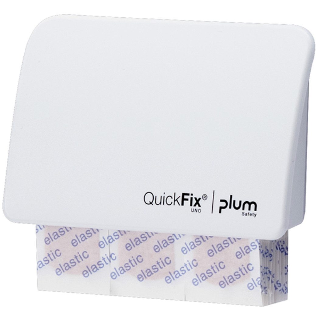DocMed Pflasterspender Plum QuickFix UNO Pflasterspender, (Kompakter Pflasterspender, 1-tlg., wandmontierbar und nachfüllbar), Schnelle und einfache Anwendung mit nur einer Hand