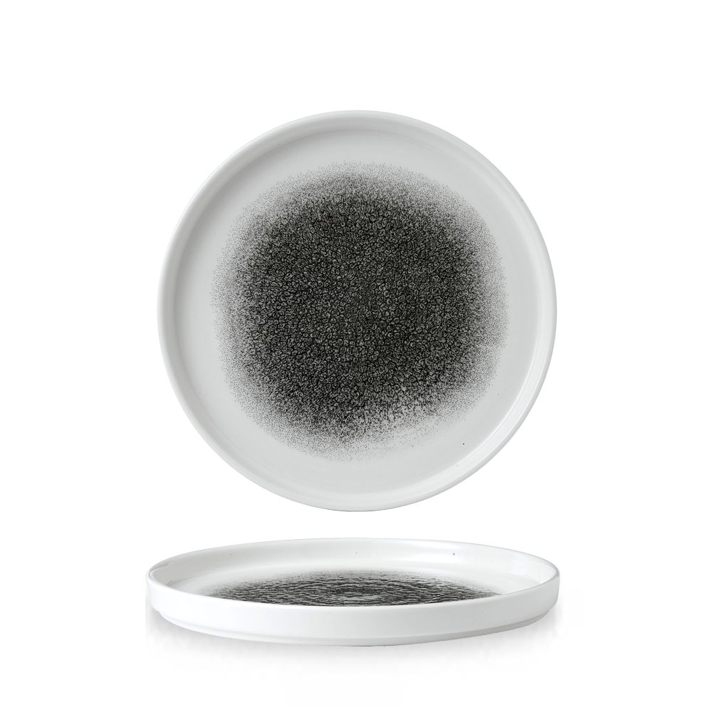 Servierplatte Studio Prints Raku Quartz Black Teller, 21cm, 6 Stück