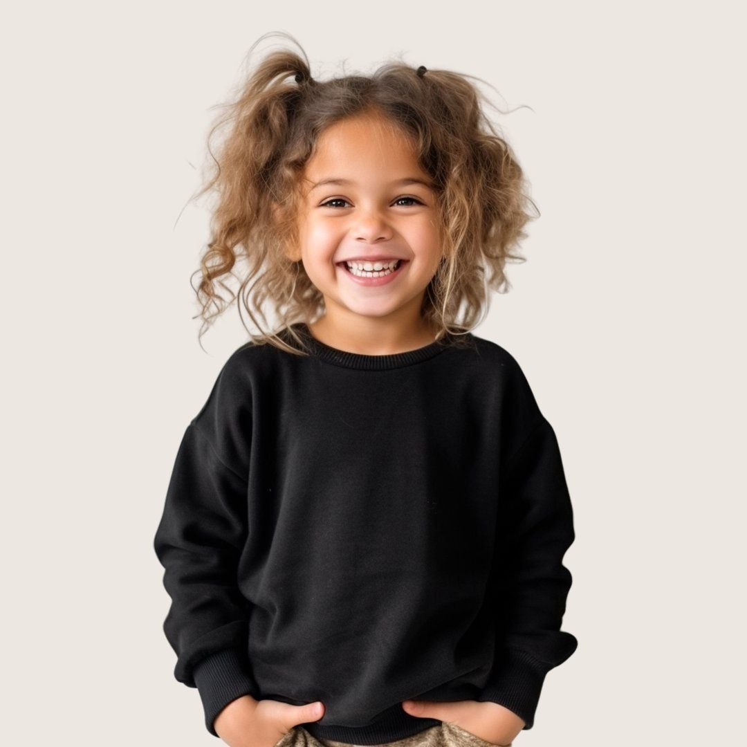Schwarz Sweatshirt und - Baumwolle Lounis Pullover Babys - Kleinkinder Kindershirt