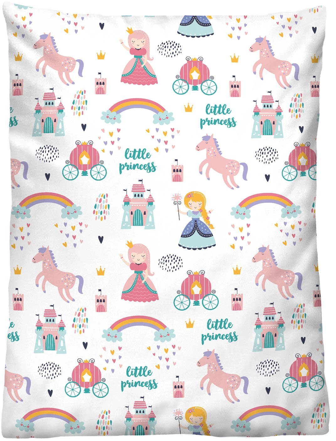 Biberna Bettwäsche kleine Prinzessin, Feinbiber, 2 teilig, wohlig warm + weich, pflegeleicht, aus 100% Baumwolle, Reißverschluss – Bild 4 von 5