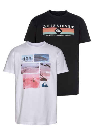 Quiksilver T-Shirt »BLUE SHORE SS TEE PACK« (Packung, 2-tlg., 2er-Pack)