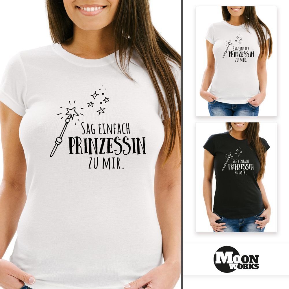 MoonWorks Print-Shirt Damen T-Shirt Sag einfach günstig online kaufen