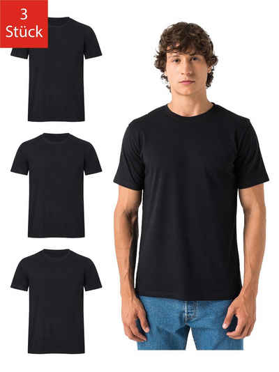 Burnell & Son T-Shirt Tshirt Herren aus 100% Baumwolle Regular Fit Basic Männer Set (S-5XL) (Packung, 3-tlg., 3er-Pack) in Unifarbe