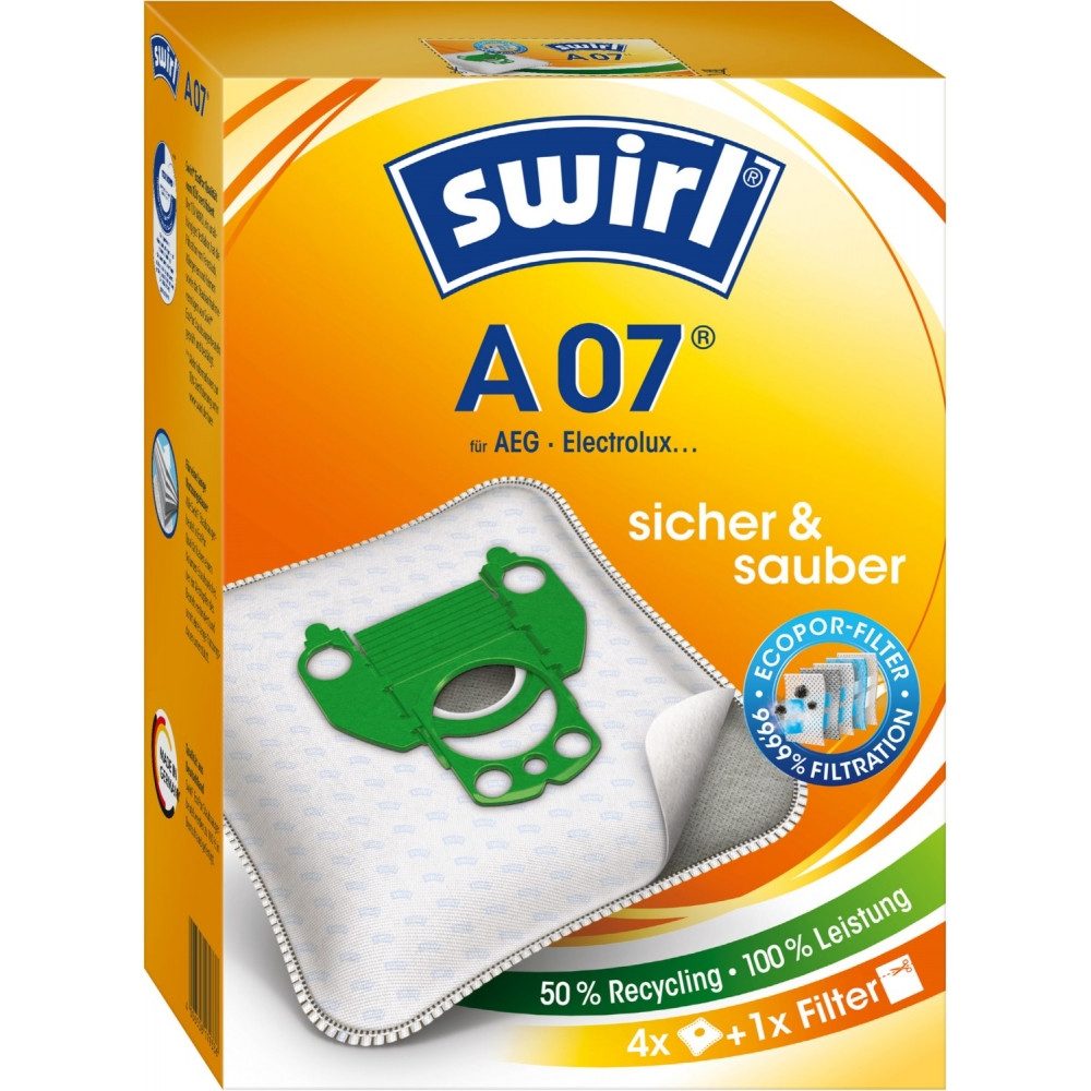 Swirl Staubsaugerbeutel, passend für Swirl, Einweg-Filterbeutel, hygienisch