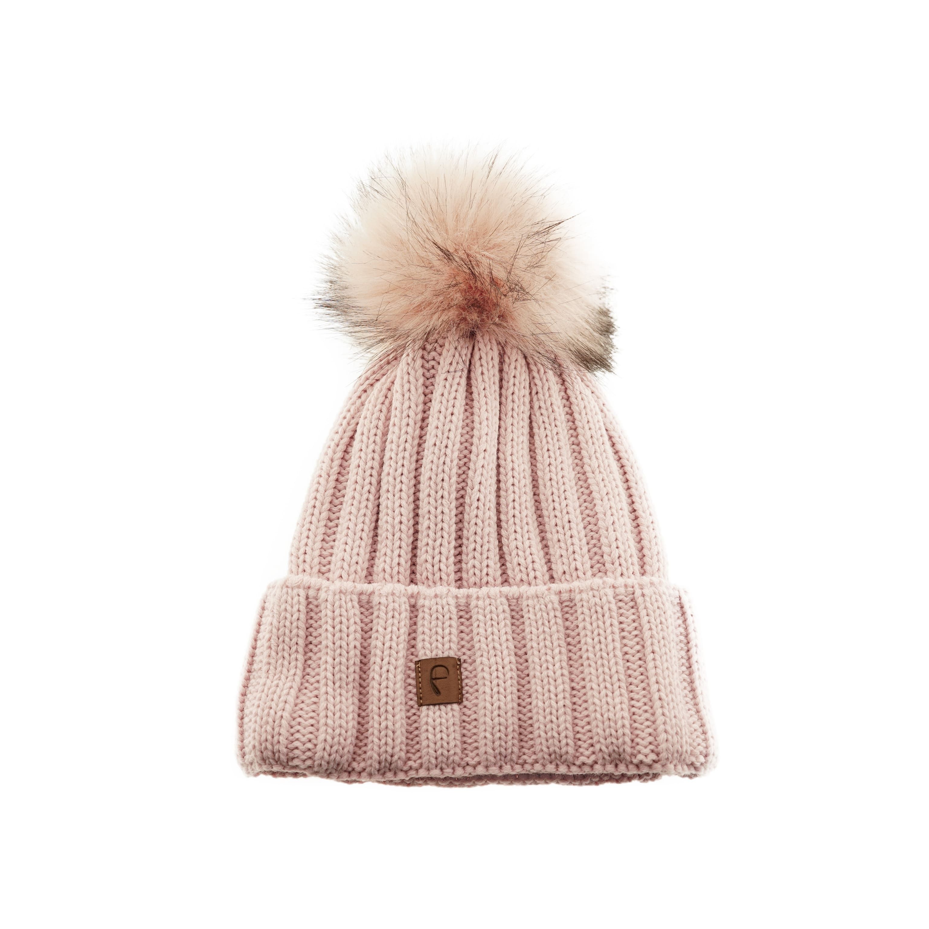 Faera Bommelmütze Mütze zum Warmhalten im Herbst oder Winter Bommel-Mütze mit Futter