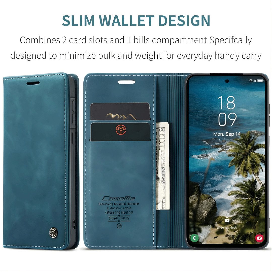 SmartUP Smartphone-Hülle für Samsung Galaxy A37 5G Klapphülle Fliphülle Tasche Full Case Cover 6,7 Zoll, Integrierte Standfunktion, zwei Kartenfächer