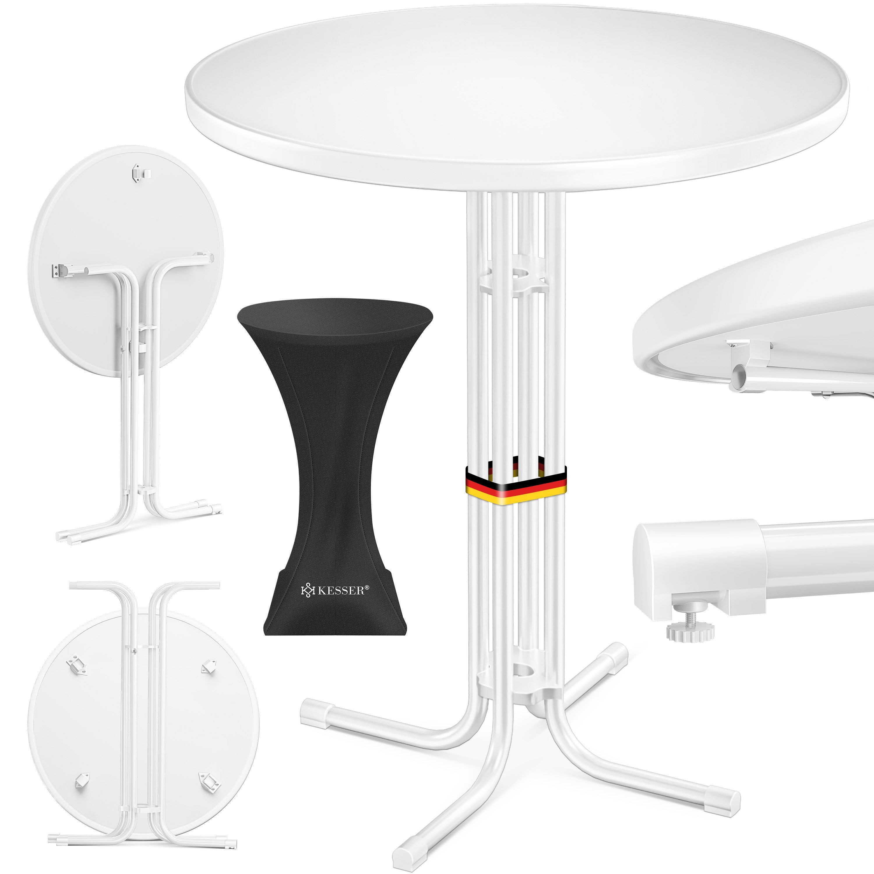 KESSER Bistrotisch (1-St), Gastro Stehtisch klappbar Gastronomie Bistrotisch rund