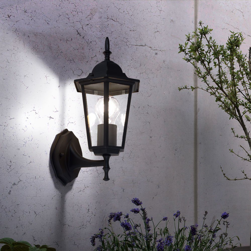 V-TAC Außen-Wandleuchte, Beleuchtung Laterne Alu Leuchtmittel Leuchte nicht Außen schwarz Garten Wand inklusive