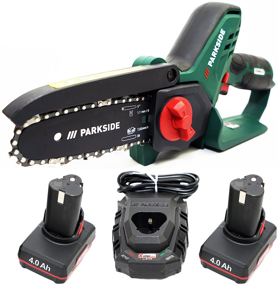 Parkside Akku-Astschere 12 V Akku-Gehölzschneider PGHSA 12, Astsäge, im Koffer