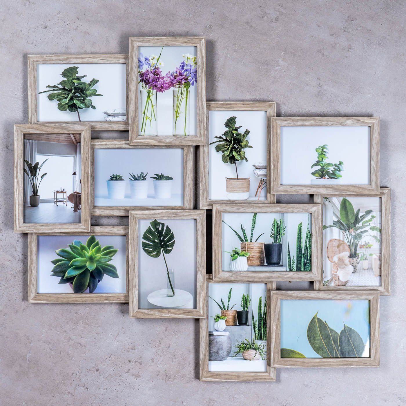 Levandeo® Bilderrahmen Collage, Bilderrahmen 58x55cm Collage 12 Fotos 10x15 günstig online kaufen