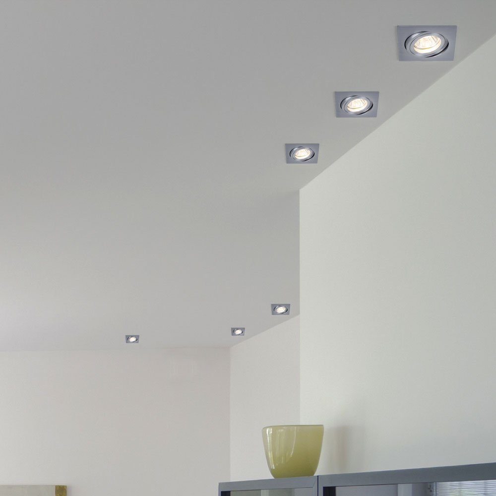 etc-shop LED Einbaustrahler, Leuchtmittel nicht inklusive, Einbauleuchte Deckenleuchte Deckenlampe Treppenhausleuchte Flurlampe