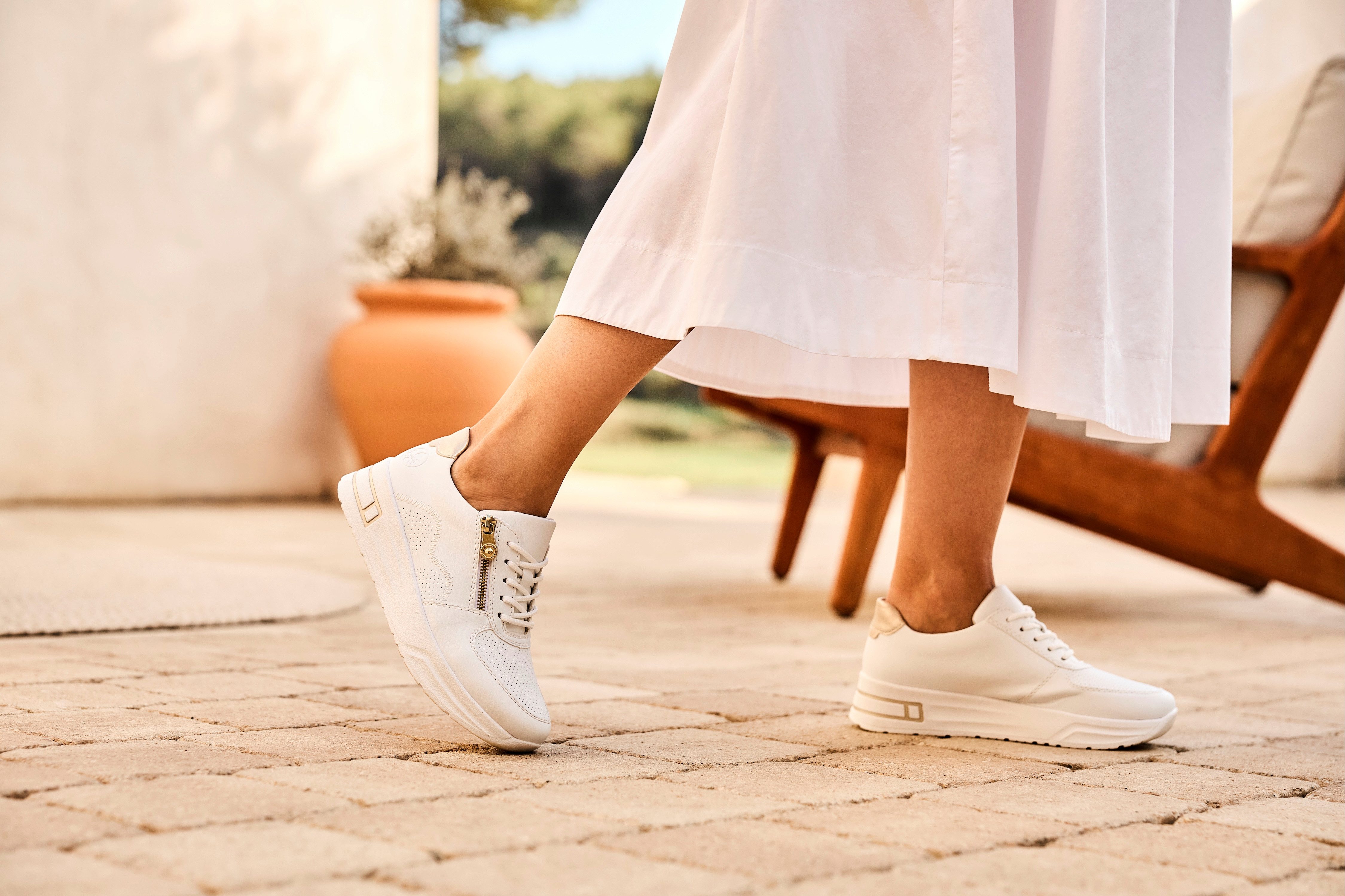 Rieker Plateausneaker, Halbschuh, Schnürschuh, Freizeitsneaker mit Reißverschluss