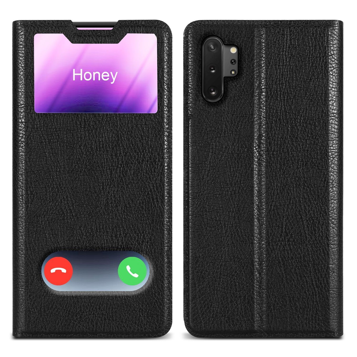 Cadorabo Handyhülle für Samsung Galaxy NOTE 10 PLUS Hülle Samsung Galaxy NOTE 10 PLUS, Klappbare Handy Schutzhülle - Hülle - mit Standfunktion und Kartenfach