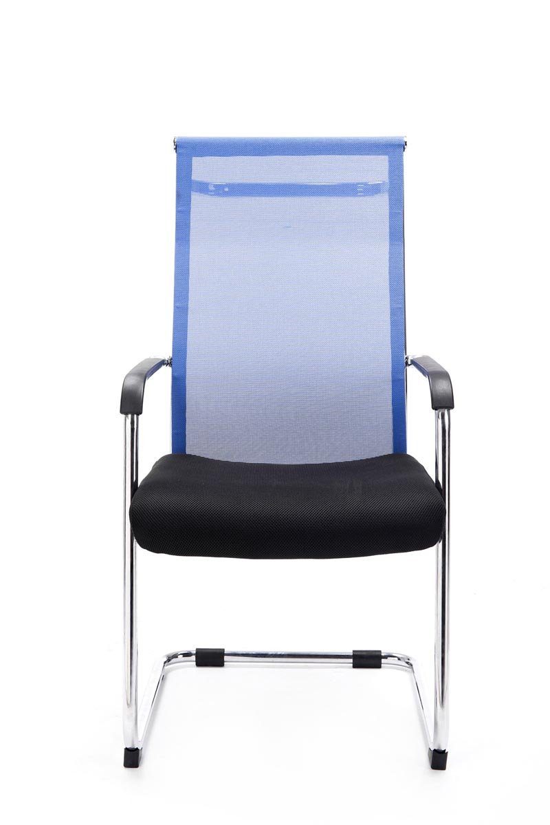 mit hochwertig Konferenzstuhl Gestell: chrom - Metall - TPFLiving blau (Küchenstuhl - Wohnzimmerstuhl), Besucherstuhl Brent Netzbezug Sitzfläche gepolsterter Esszimmerstuhl Sitzfläche: -