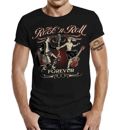 GASOLINE BANDIT® T-Shirt für Rockabilly Fans - Rock 'n Roll Forever