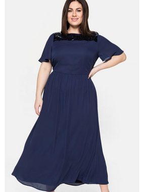 Sheego Abendkleid Große Größen mit schimmernden Pailletten