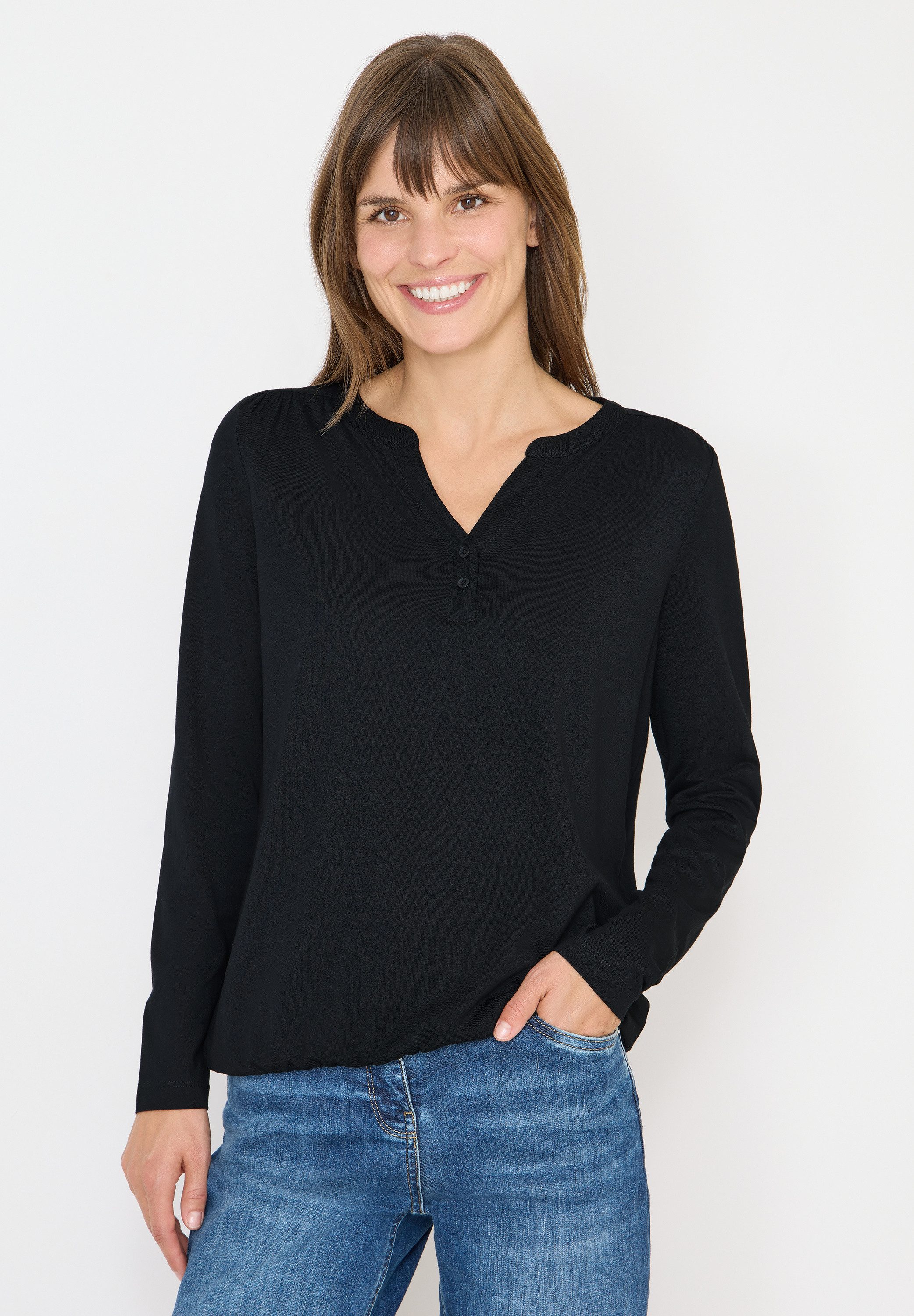 CECIL Langarmshirt im soften Baumwoll-Mix günstig online kaufen