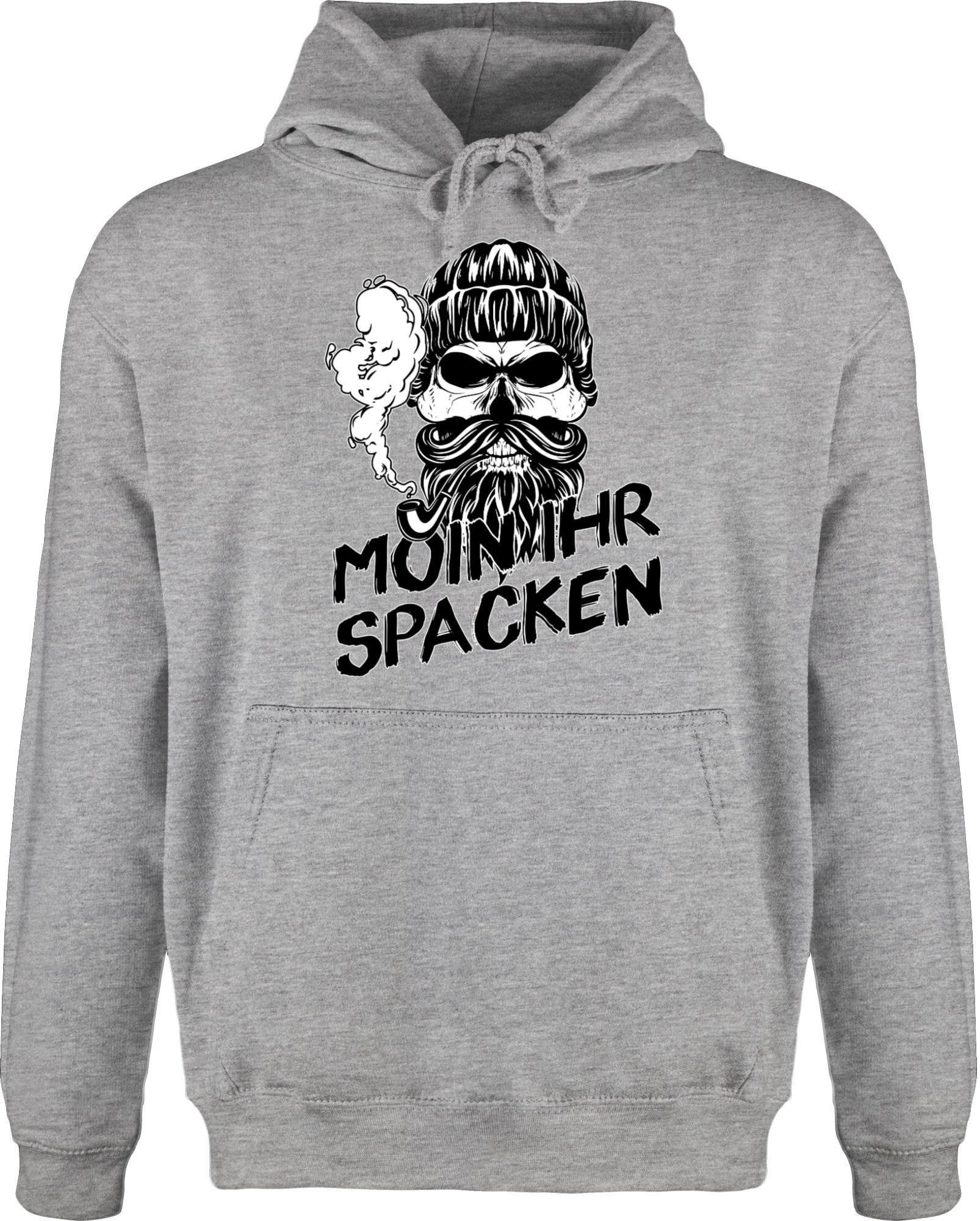 Shirtracer Hoodie »Moin ihr Spacken mit Totenkopf Sprüche Statement