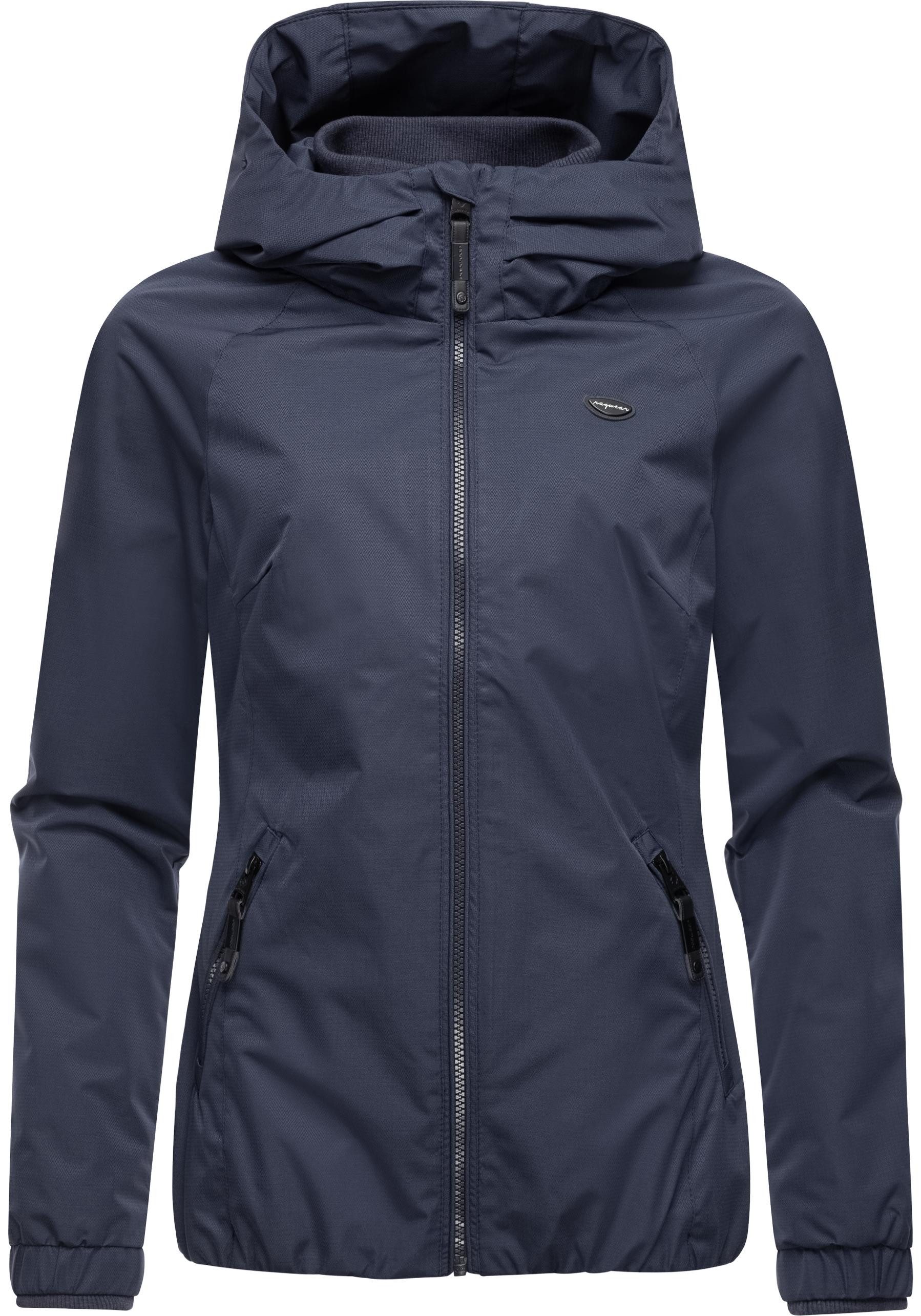 Ragwear Outdoorjacke Dizzie Tech Wasserdichte Damen Übergangsjacke mit großer Kapuze