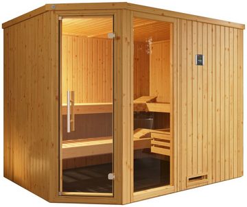 weka Sauna Varberg 4, BxTxH: 244 x 194 x 199 cm, 57 mm, ohne Ofen