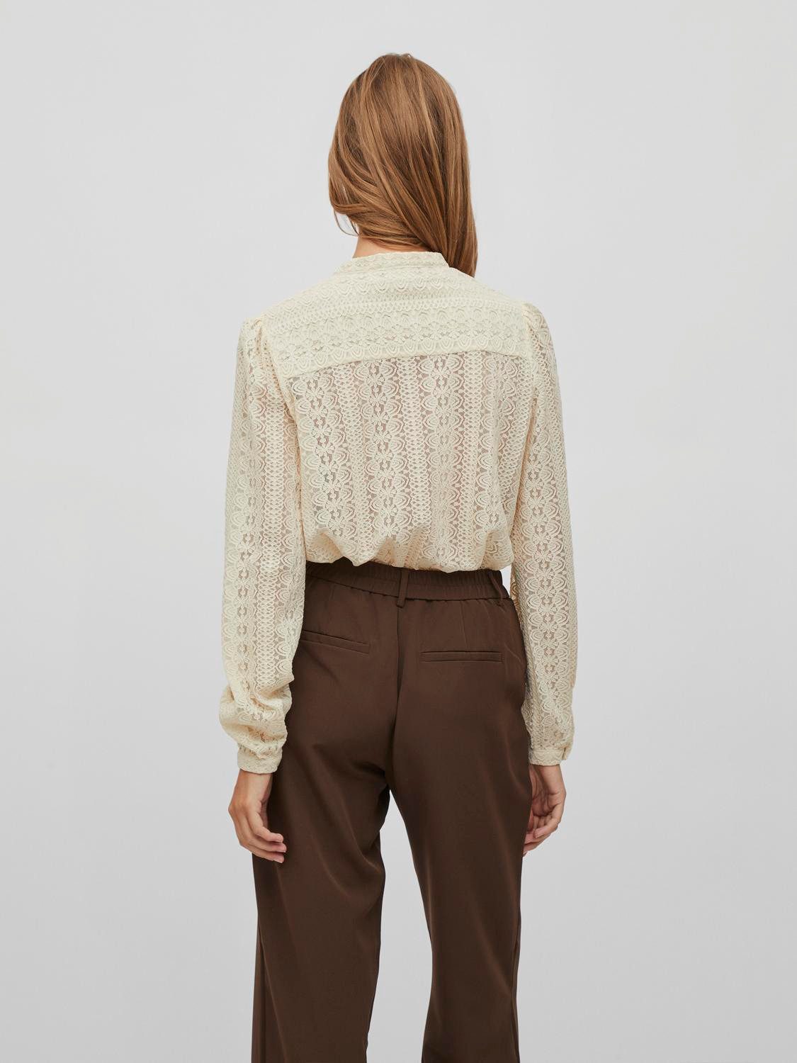 Vila Blusenshirt VICHIKKA LACE L/S SHIRT- günstig online kaufen