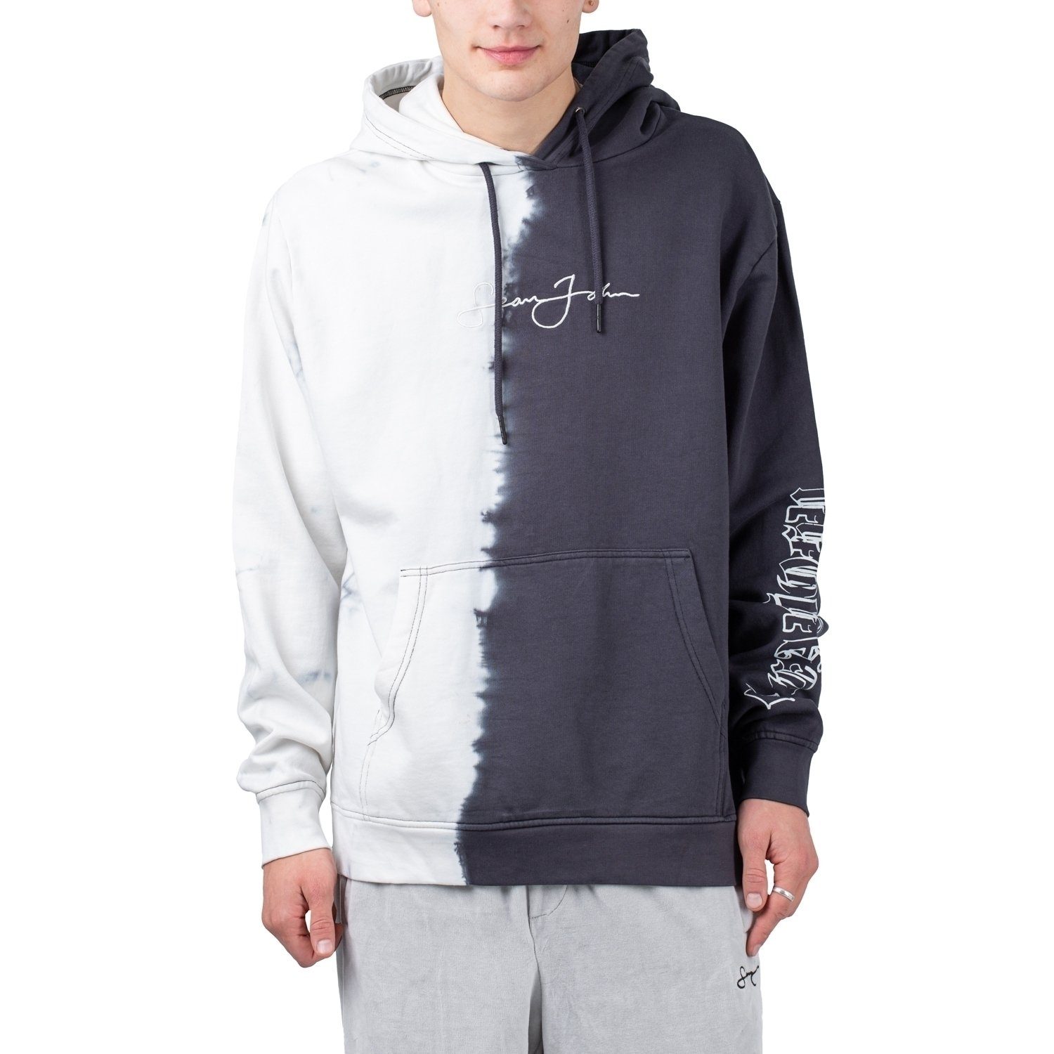 Hoodie Sean John Script Logo Bleach Effect Hoodie