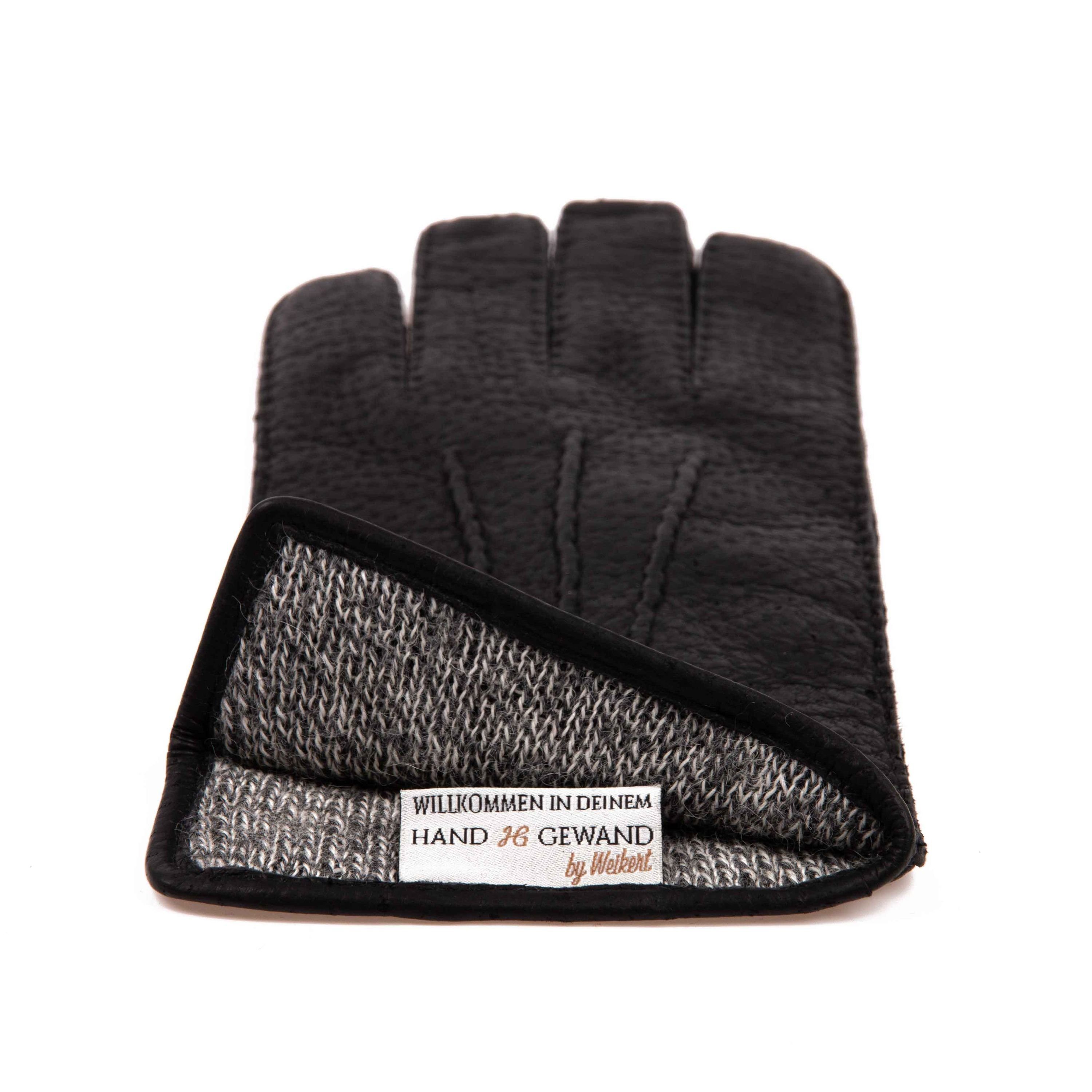 Hand Gewand by Weikert Lederhandschuhe ERNA - Peccary Lederhandschuhe mit Alpaka gefüttert