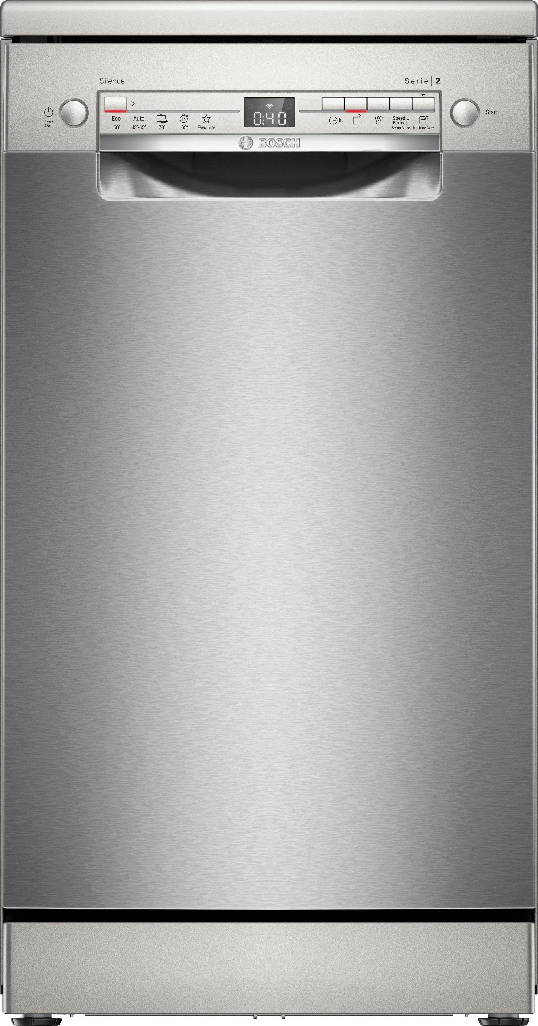 BOSCH Standgeschirrspüler Serie 2 SPS2HKI42E, 10 Maßgedecke, Geräuschreduktion bis zu 30 Minuten dank Silence on demand, Rack Matic