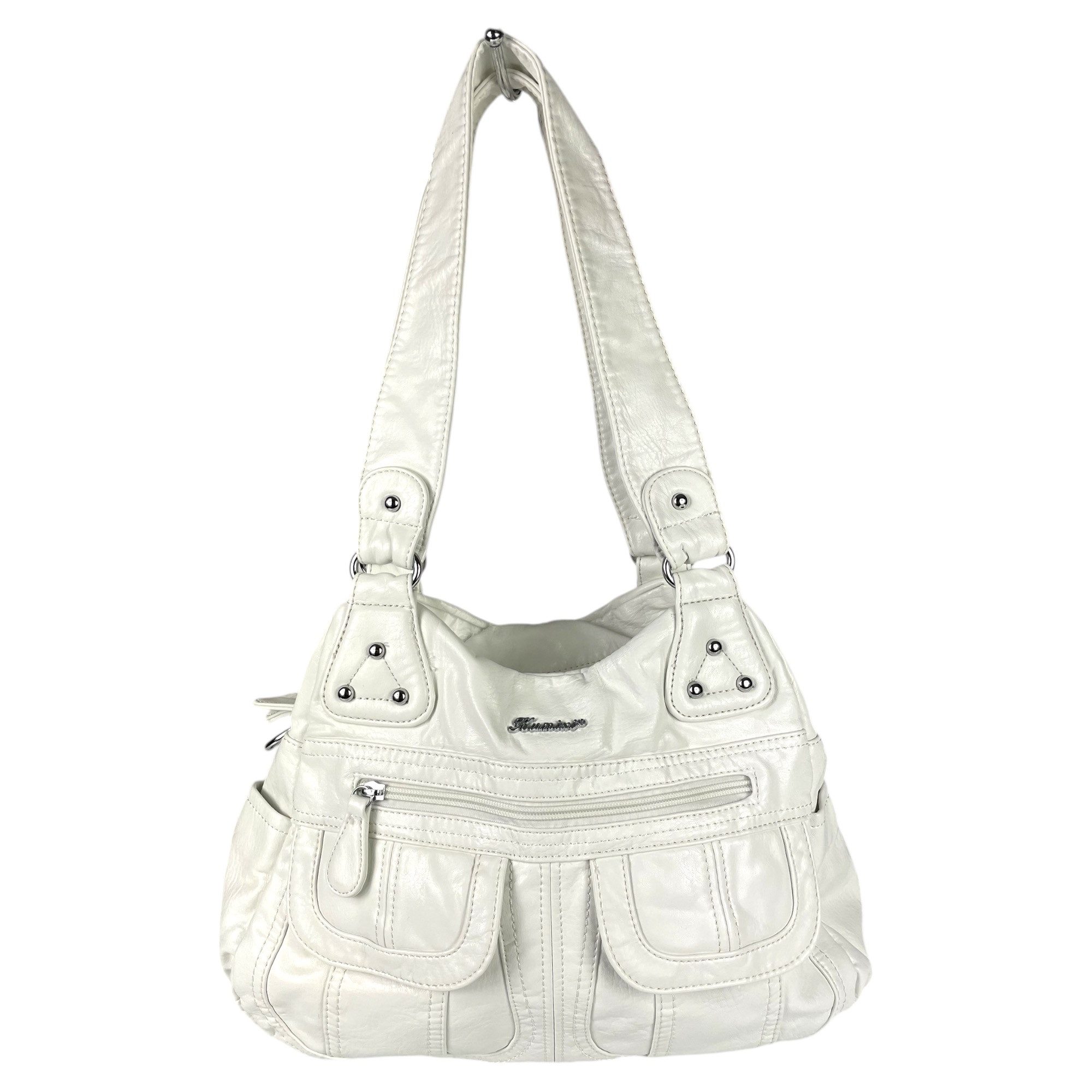 Taschen4life Schultertasche Damen Handtasche, Schultertasche AK22134, 2x Hauptfach, abnehmbarer Trageriemen, Innen- und Außenfächer