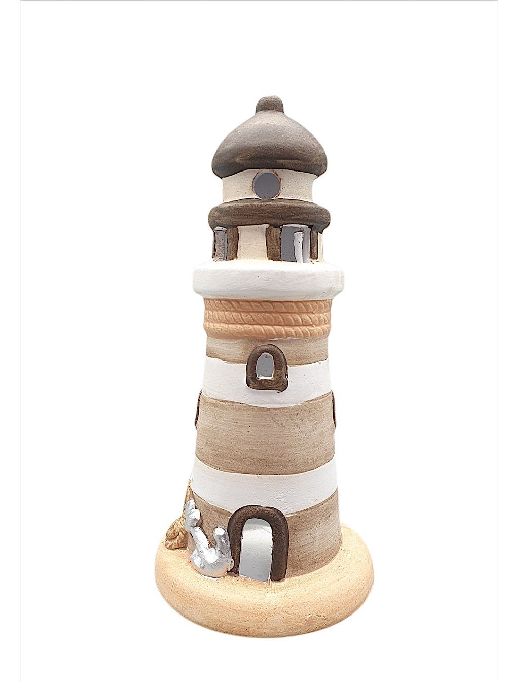 Linoows Teelichthalter Teelichthalter, Leuchtturm Teelicht, Kerzenhalter (1x) maritimer