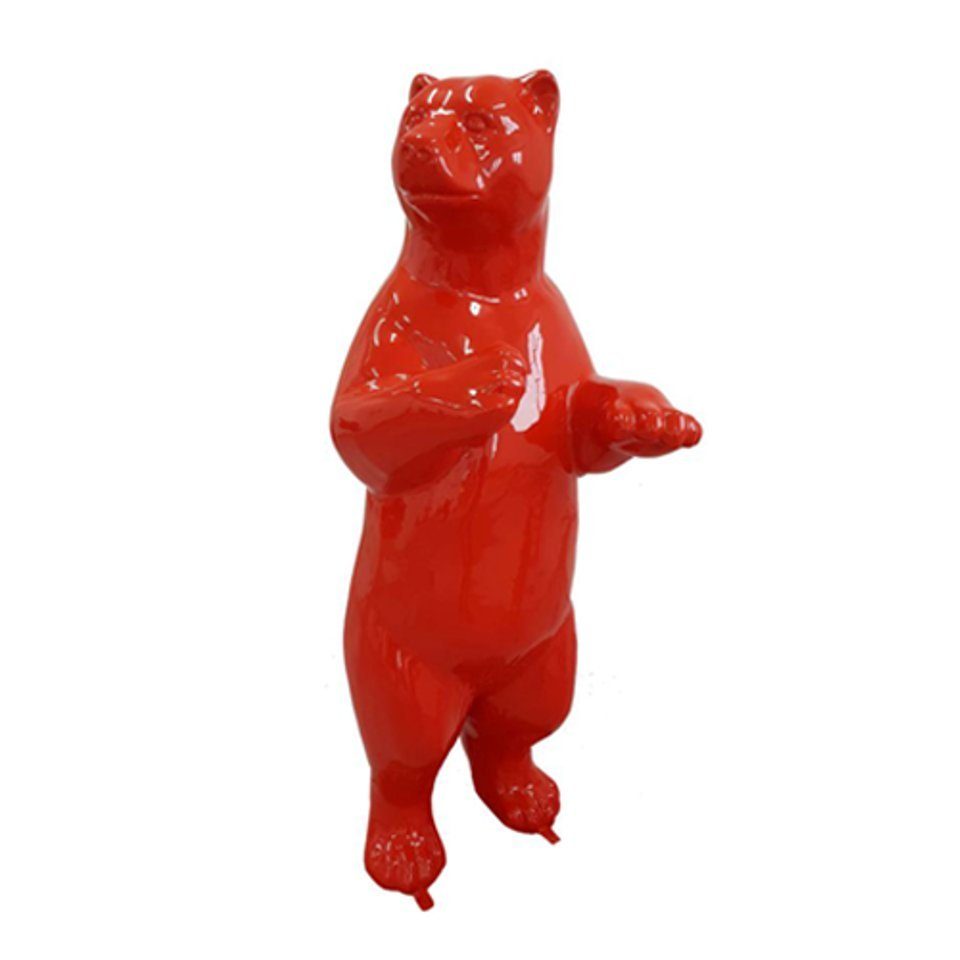 JVmoebel Skulptur Design Dekoration Figur Bär aus Kunststoff Garten Skulptur Statuen 178cm Neu Rot | Skulpturen