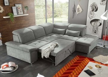 ED EXCITING DESIGN Ecksofa, Wayne Ecksofa 276x240 cm Couch Eckcouch Sofa Schlamm (Grau-Braun)