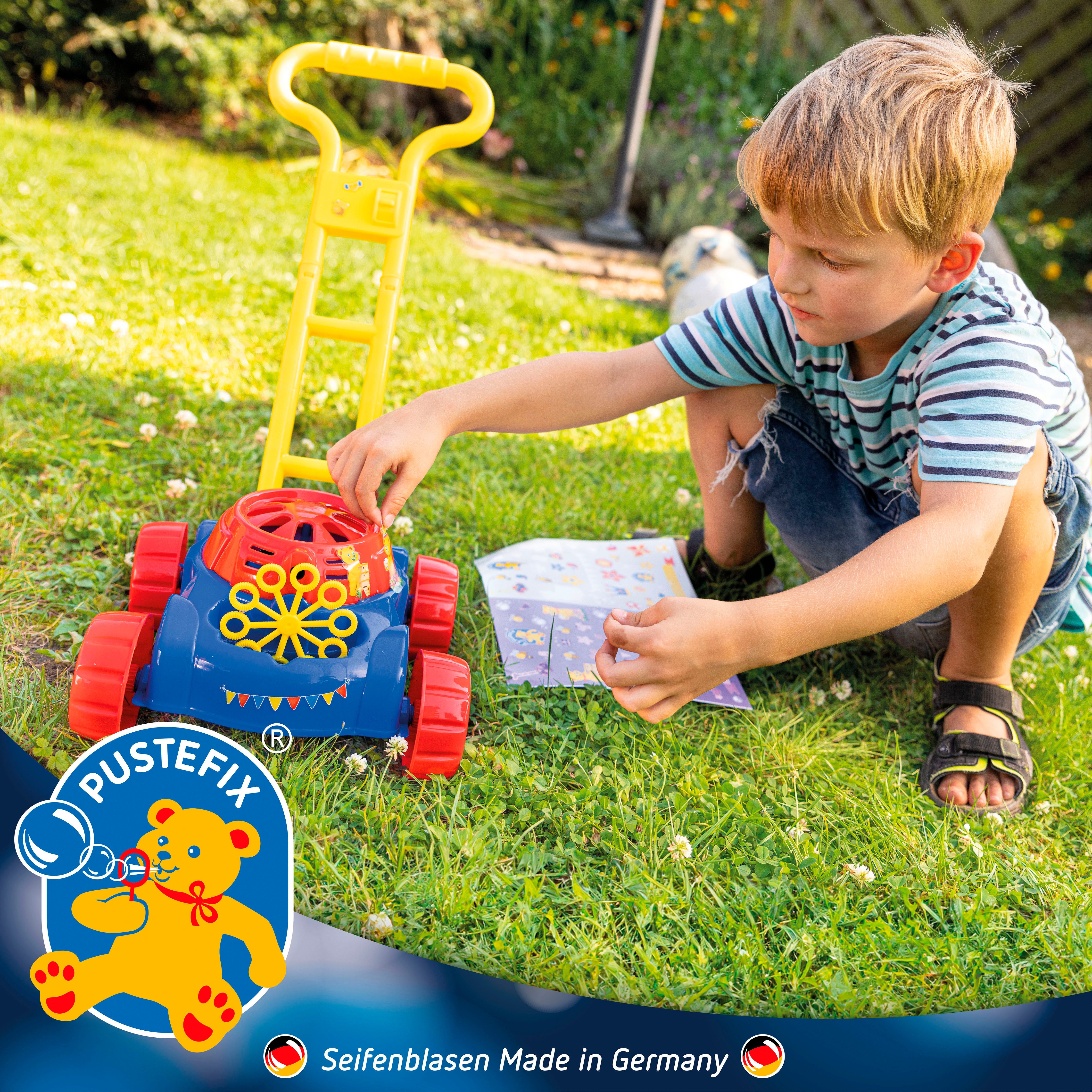 PUSTEFIX Seifenblasen Kanone Bubble-Mower Rasenmäher