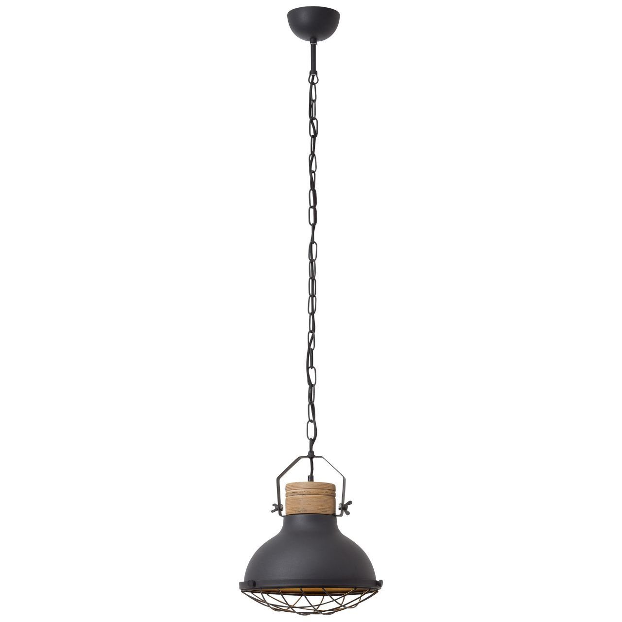 Brilliant Pendelleuchte Emma, Lampe Emma Pendelleuchte 33cm schwarz korund  1x A60, E27, 40W,