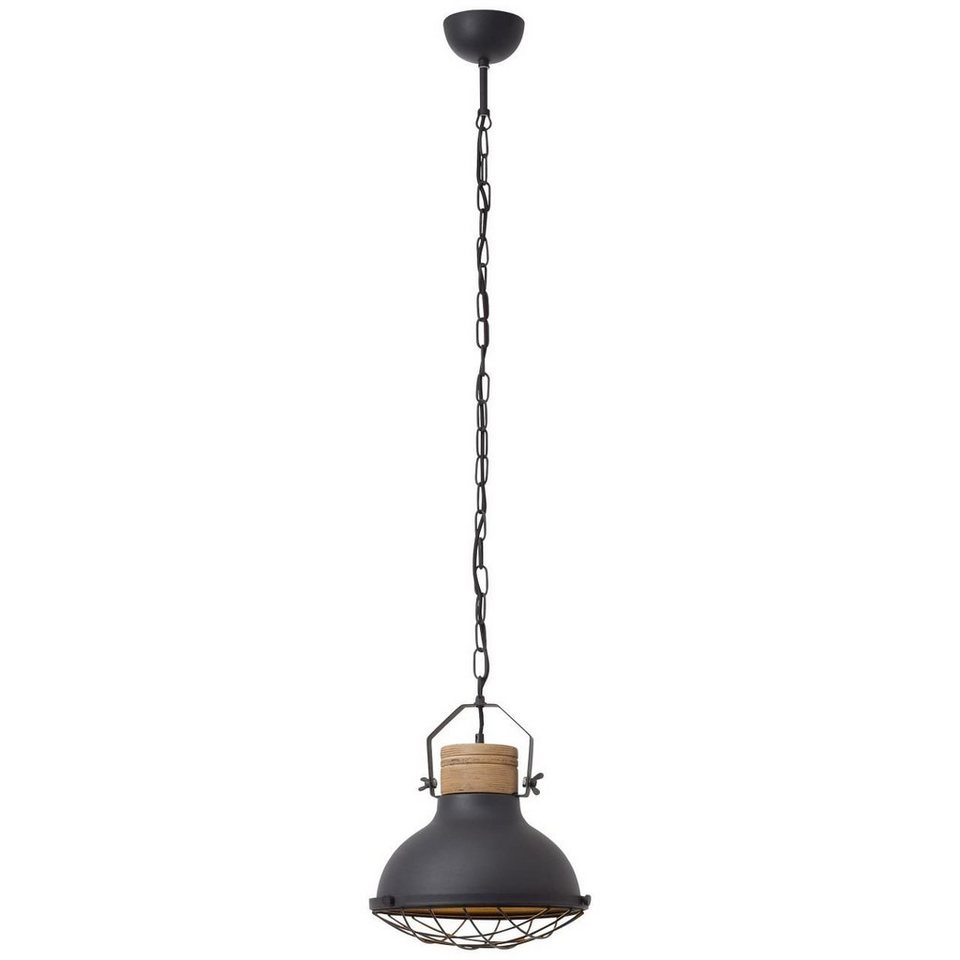 Brilliant Pendelleuchte Emma, Lampe Emma Pendelleuchte 33cm schwarz korund  1x A60, E27, 40W,