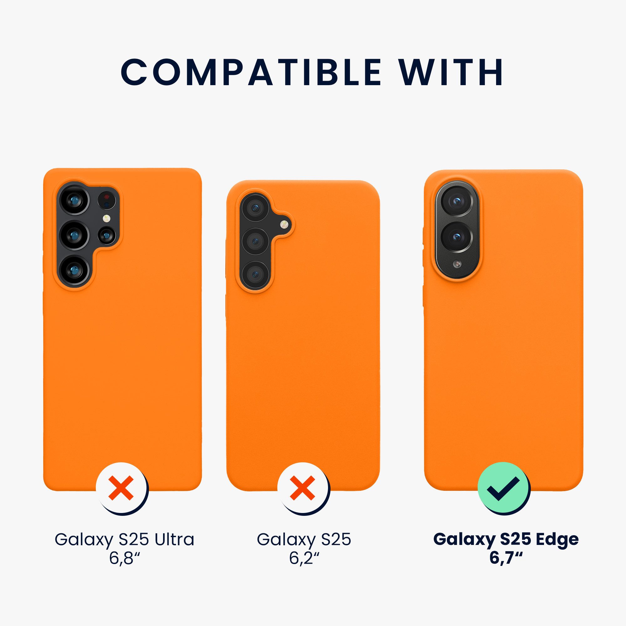 kwmobile Handytasche Handyhülle für Samsung Galaxy S25 Edge Hülle (1-tlg), Weiches Handy Silikon Case - Schutzhülle Cover