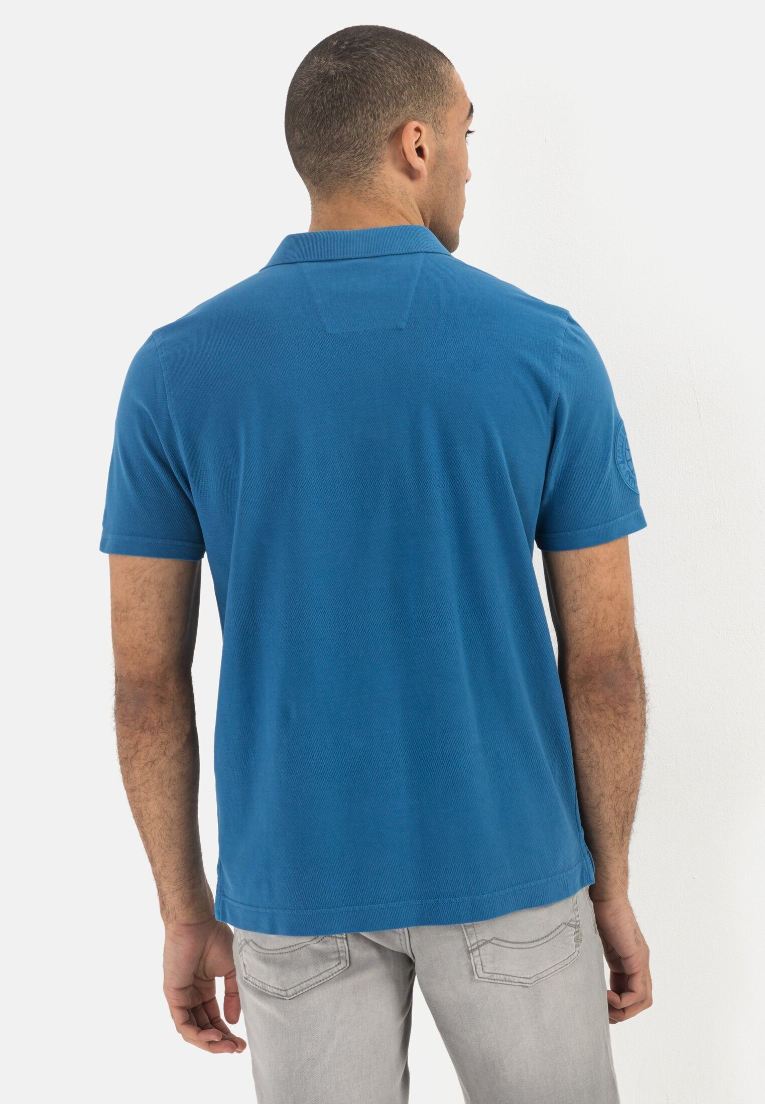 active Blau Poloshirt Baumwolle aus Shirts_Poloshirt camel
