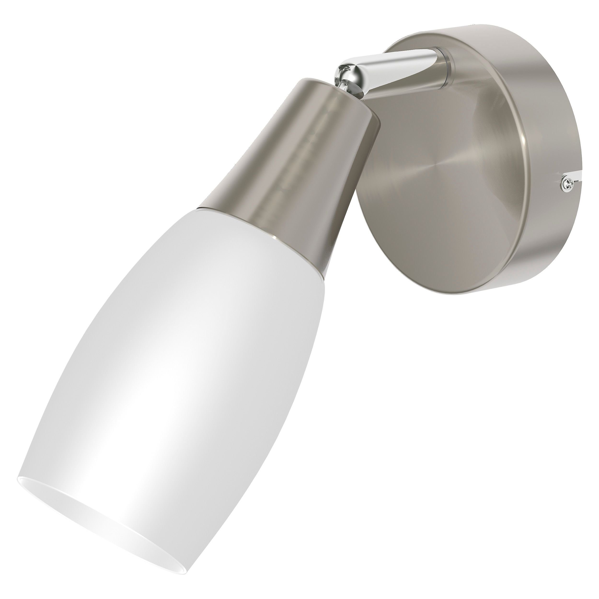 LEO, E14 ohne Glas Licht-Erlebnisse Wandstrahler Chrom Weiß Wandleuchte Wandlampe Leuchtmittel, Metall Modern