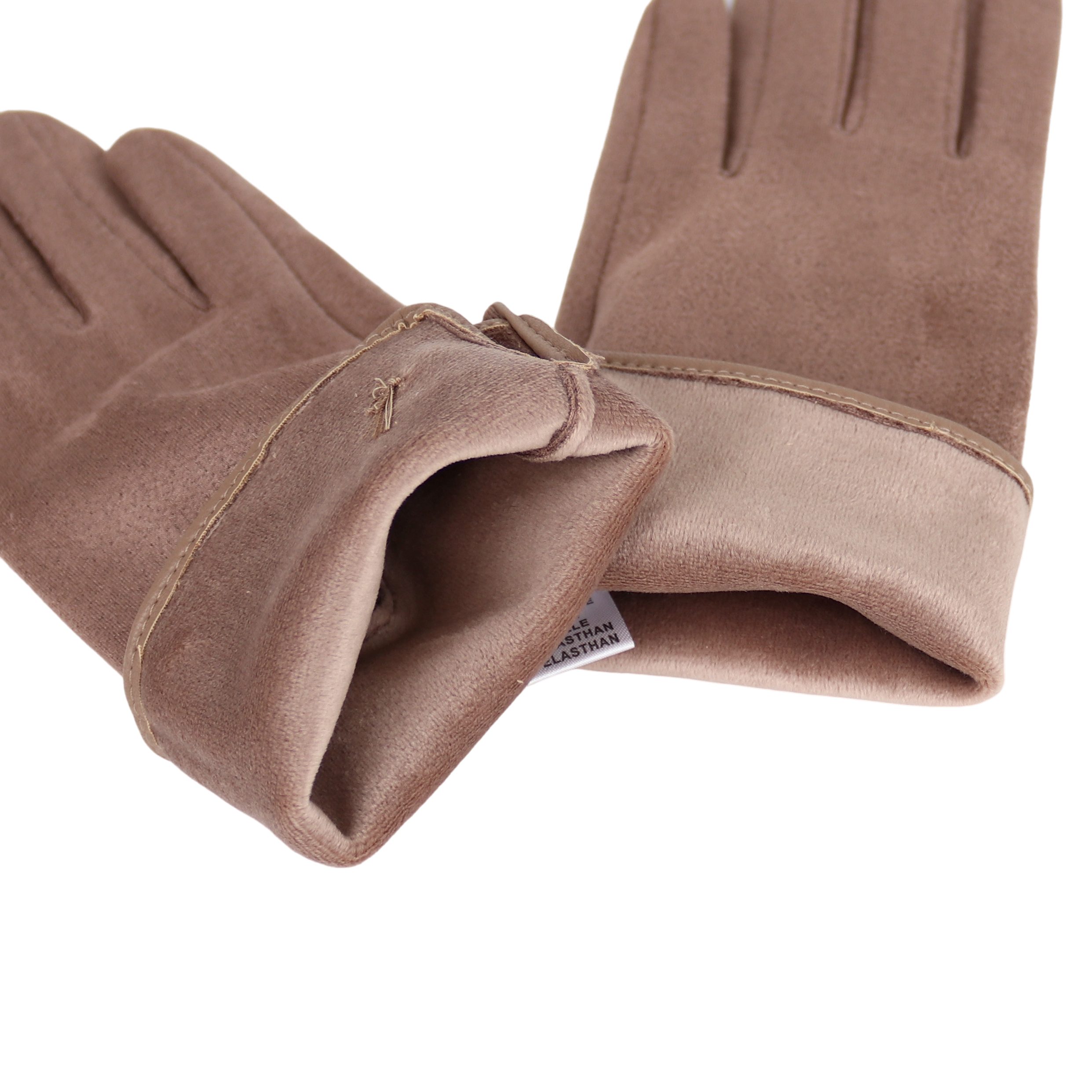 MIRROSI Fleecehandschuhe Damen Touchscreen Handschuhe gefüttert Warm ONESIZE (BASIC zeitlos für immer) aus Stoff sehr weich und warm ideal für Herbst oder Winter