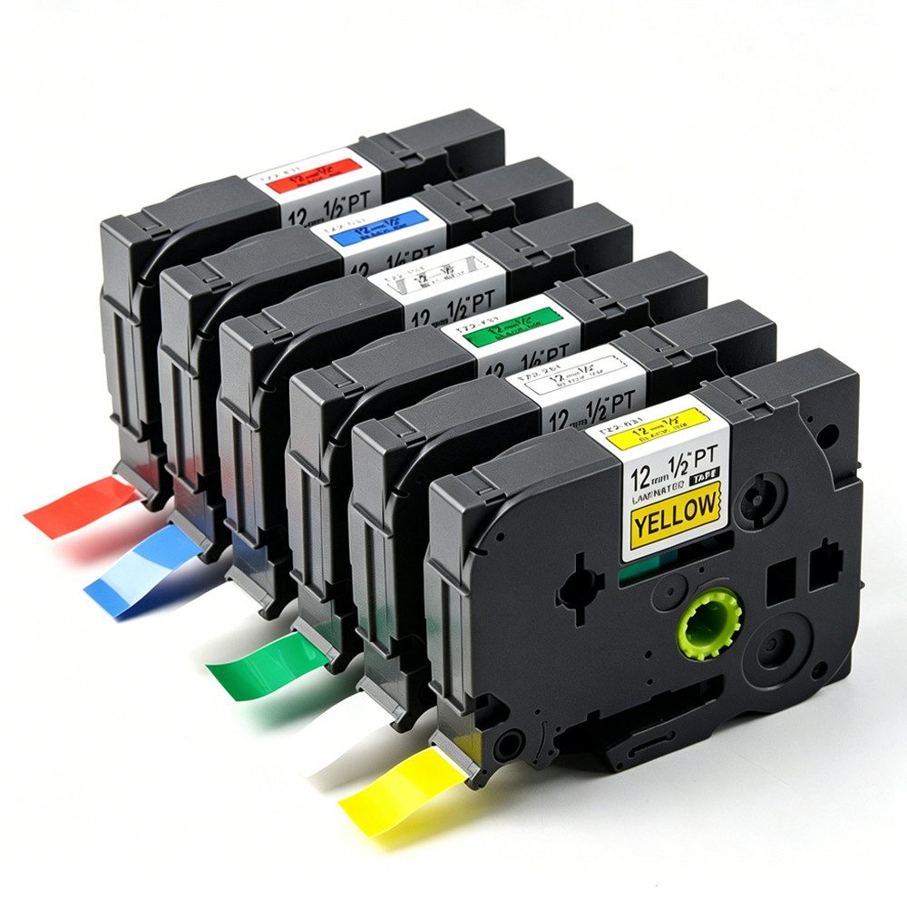 AFKSMILE Beschriftungsband 6 Stück Kompatibel für Brother P-touch Bänder 12mm Etikettenband, Für TZe-231 TZe-131 TZe-431 TZe-531 TZe-631 TZe-731 fürPT-1010,PT-1280