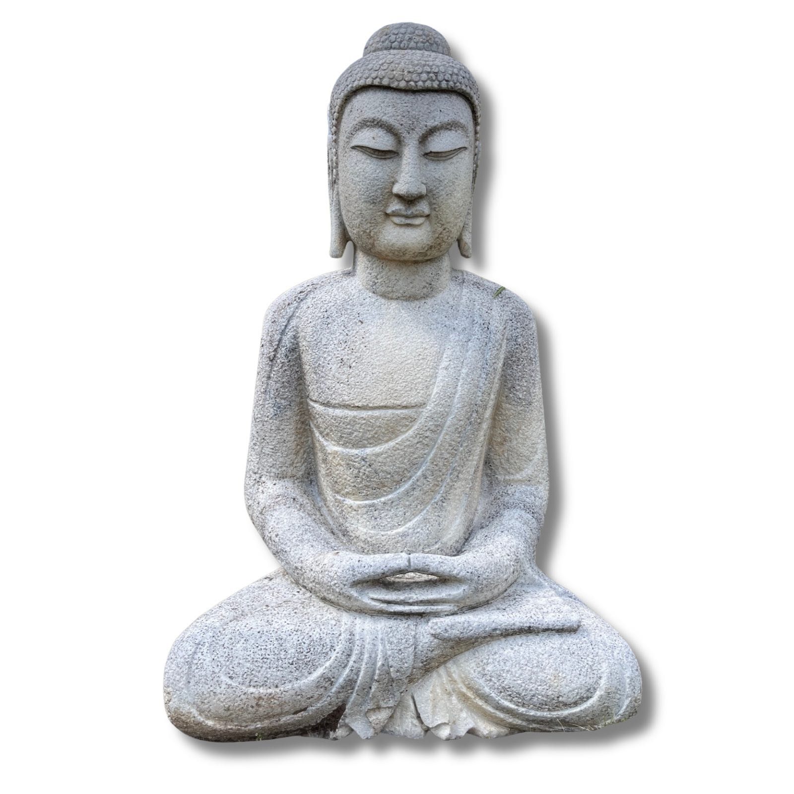 Asien LifeStyle Buddhafigur Buddha Garten Meditation Figur Marmor Stein Tibet