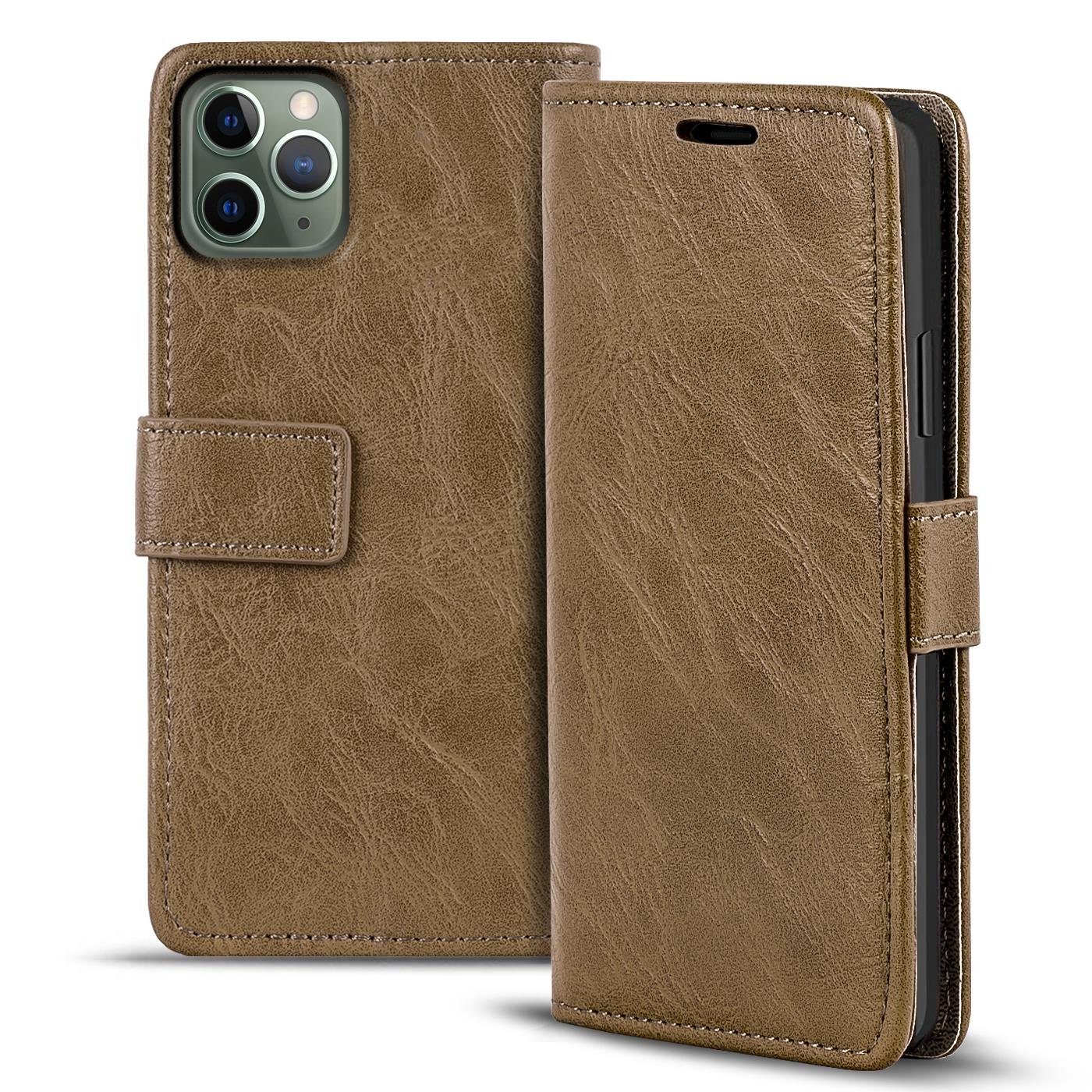CoolGadget Handyhülle Retro Klapp Tasche Book Cover für iPhone 11 Pro Max 6,5 Zoll, Schutzhülle Wallet Case Kartenfach Hülle für iPhone 11 Pro Max