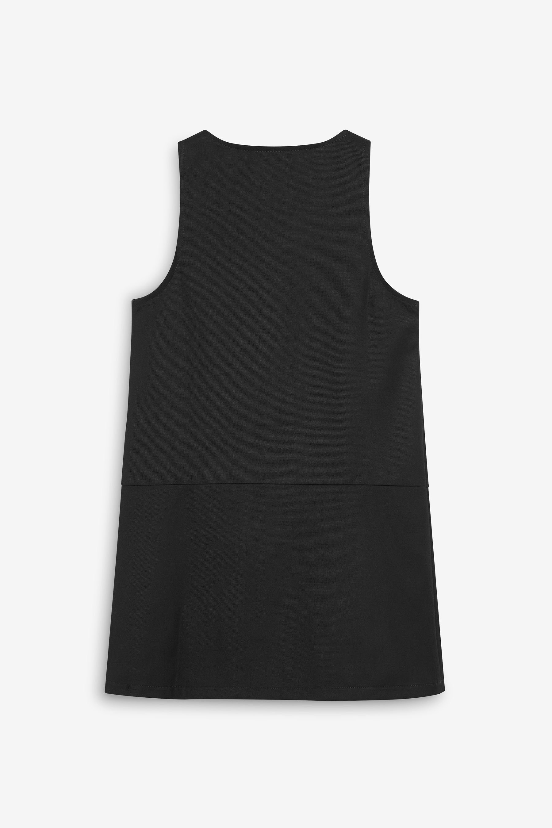 Reißverschluss Kleid mit vorne (1-tlg) Latzkleid Black Next