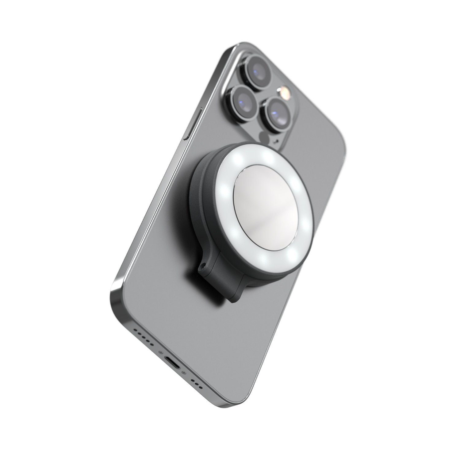 ShiftCam Ringlicht SnapLight, Magnetische Halterung, Spiegel, 4 Helligkeitsstufen