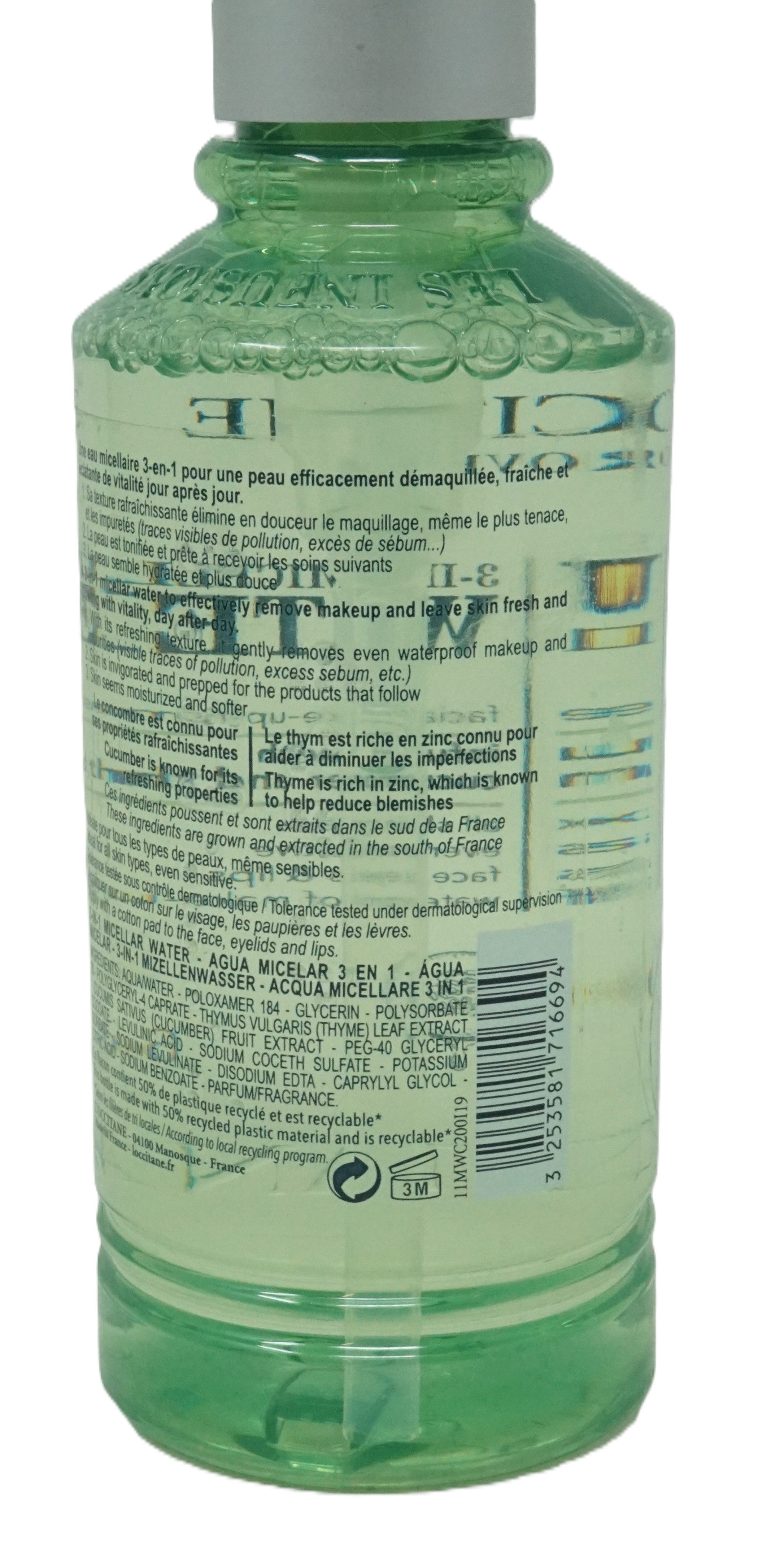 L'OCCITANE Duschpflege L’Occitane 3 in 1 Micellar Water facial make up remover 200ml