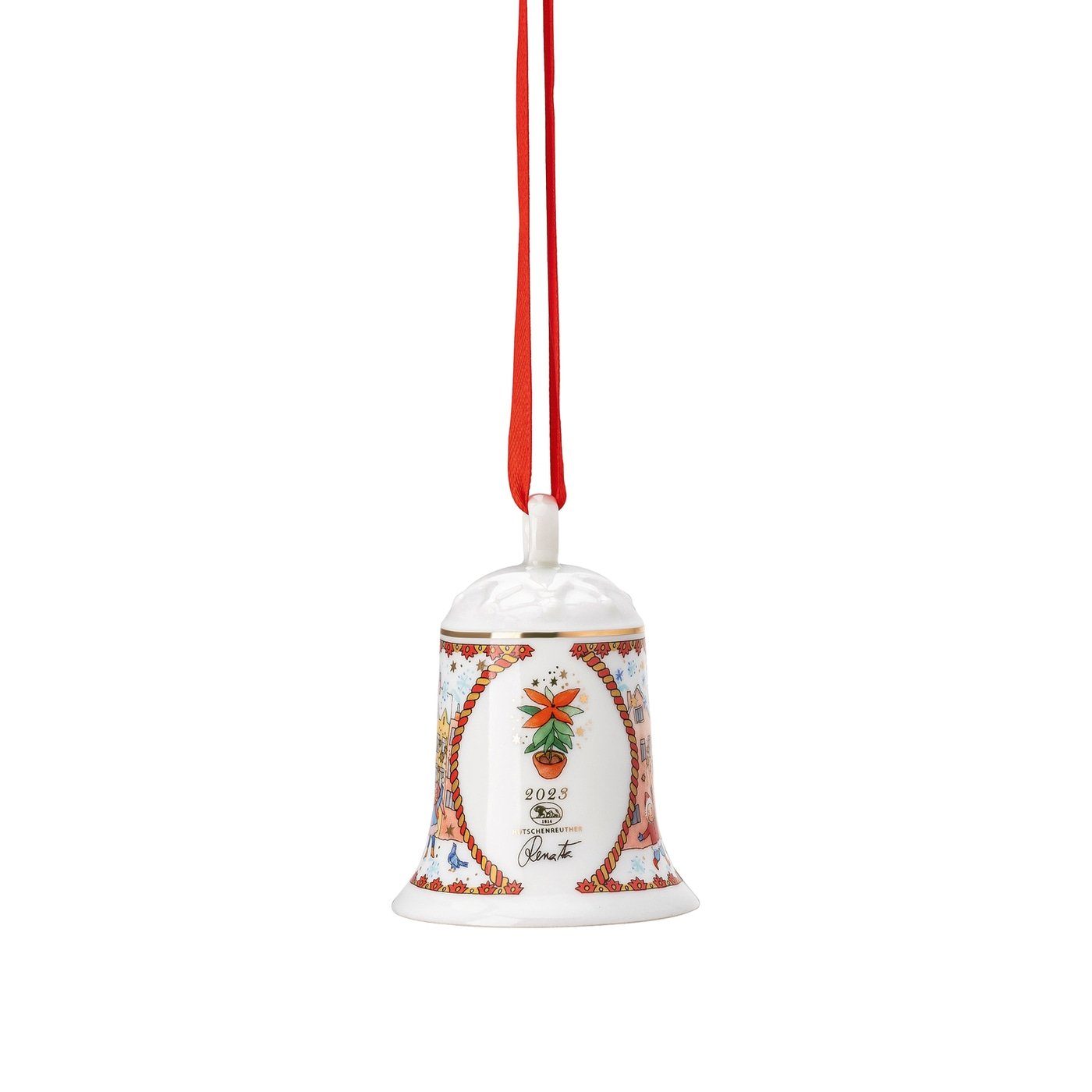 Hutschenreuther Christbaumschmuck Porzellanglocke Weihnachtsglocke 2023 in OVP (1-tlg), Sammelobjekt mit OVP (Originalverpackung)