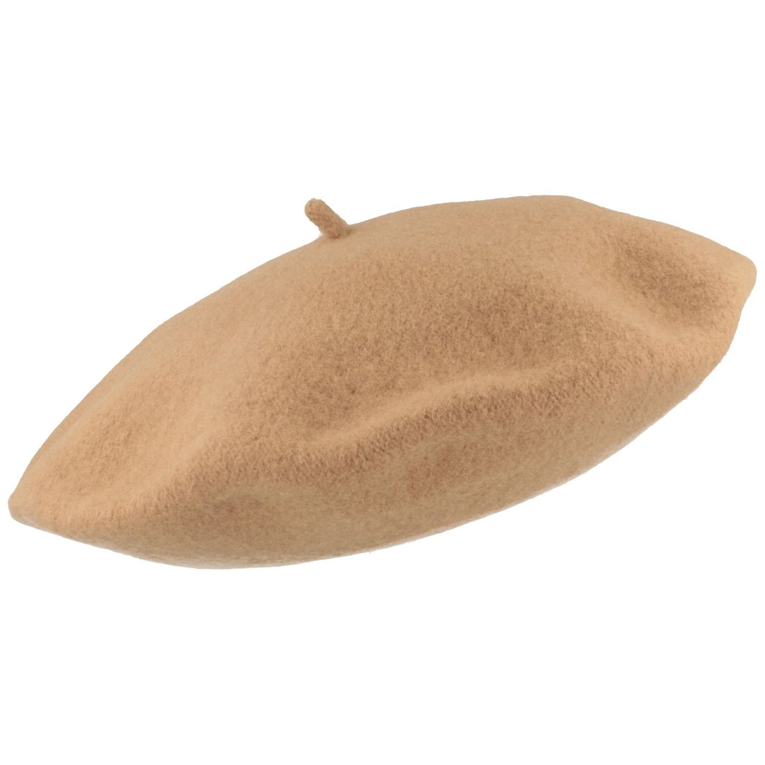 Breiter Baskenmütze meliert aus Wolle